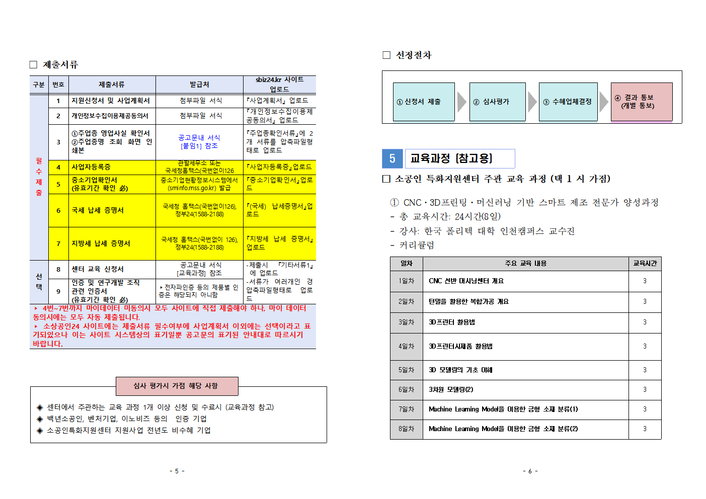 2025년 부천신흥 전기장비 소공인특화지원센터 지원사업 통합 모집 공고문 3,4면 미리보기, 자세한 내용은 붙임파일의 공고문 pdf참조